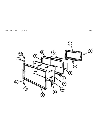 Oven door, panels