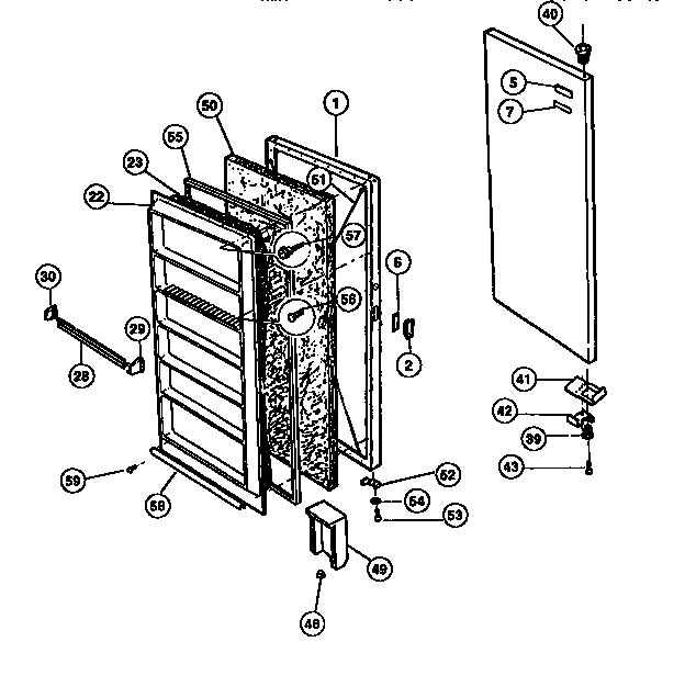 Freezer door