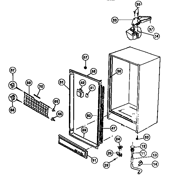 Cabinet interior and exterior