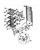 Interior  cabinet parts, compressor