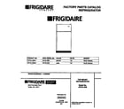 Frigidaire FRT21JRBD1 cover page diagram