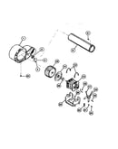 Motor, fan housing, exhaust duct