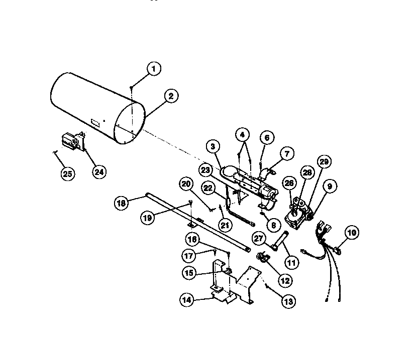 GAS VALVE, BURNER ASSEMBLY, SENSOR