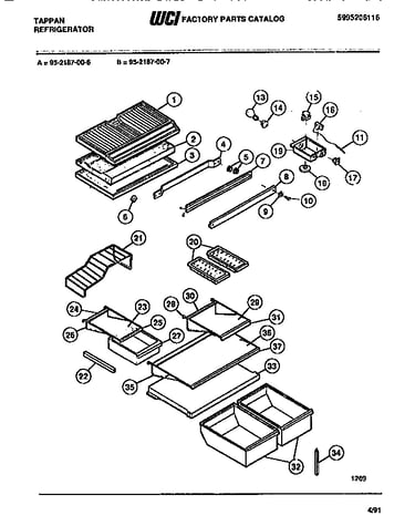 Shelves, controls, divider, mullion