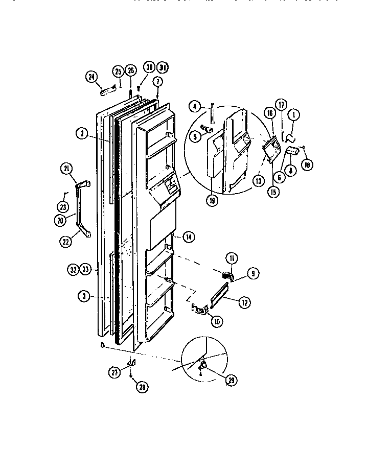 Freezer door
