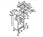 Frigidaire GTN175HH2 cabinet w/ fan assembly diagram