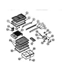 Shelves, controls, divider, mullion