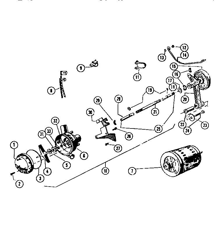 Motor, pump assembly