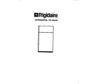 Frigidaire FPD14TLW1 cover page diagram