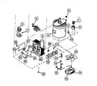 Frigidaire REM638BDW6 microwave oven magnetron, transformers, stirrer, motor diagram