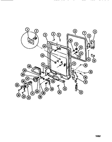 Inner door panel, detergent dispenser