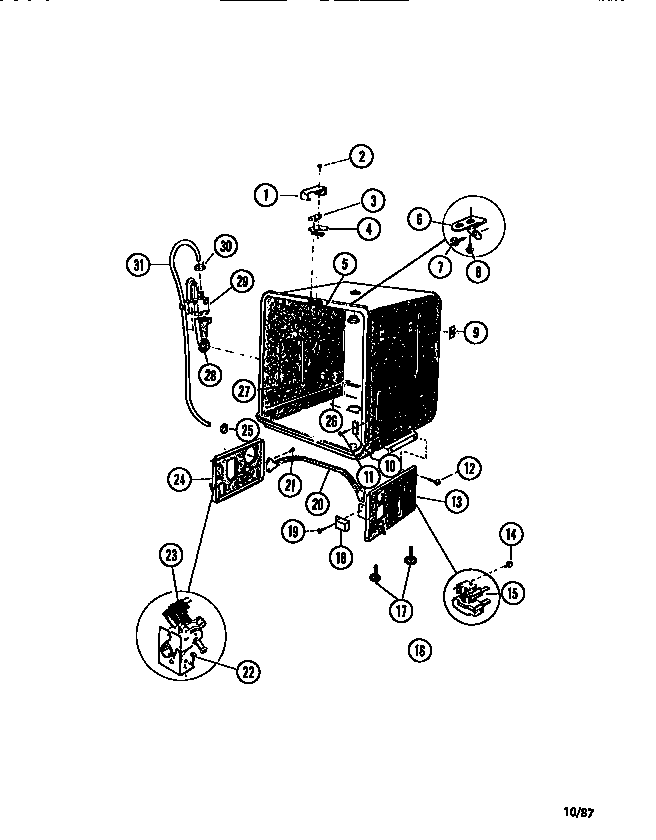 Inner tub, components