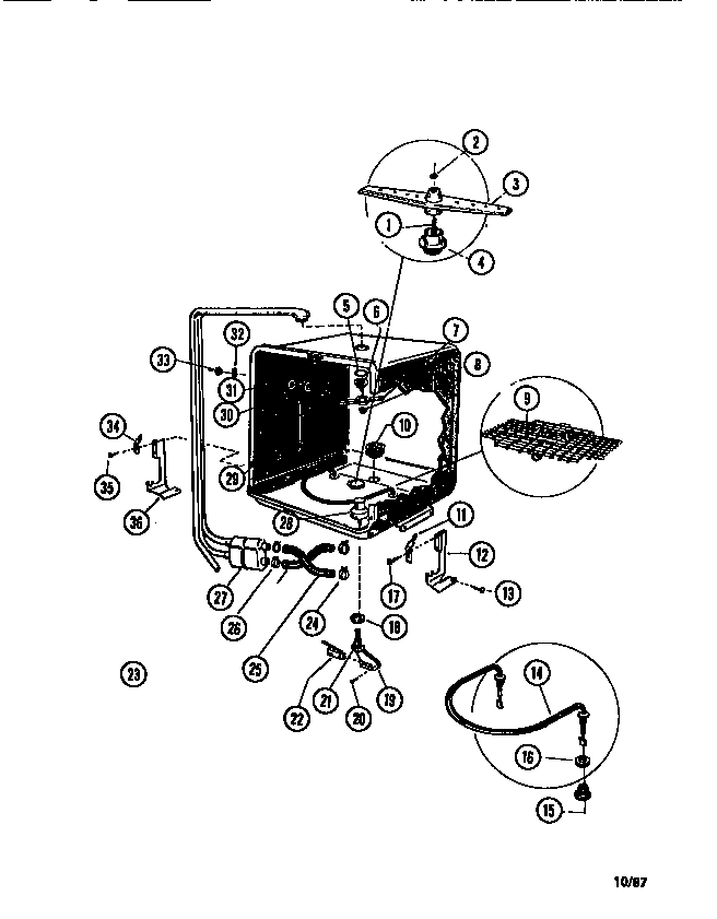 Inner tub, components