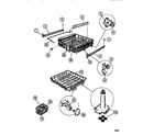 Frigidaire DW4500FW1 dish racks, rollers, silverware basket diagram