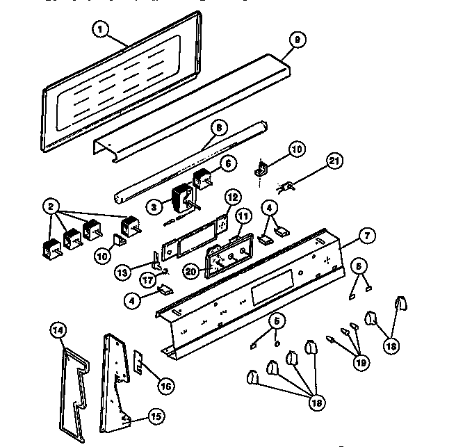Control panel, cook-master, switches