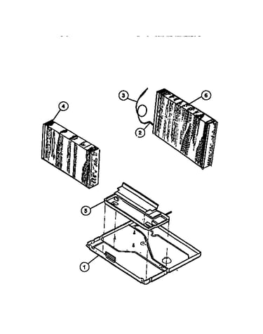 Evaporator, condenser, base, evaporator tray
