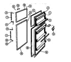 Tappan 95-1487-00-1 food and freezer  doors diagram