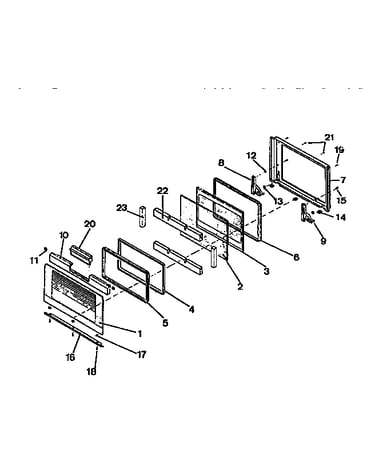 Oven  door, panels