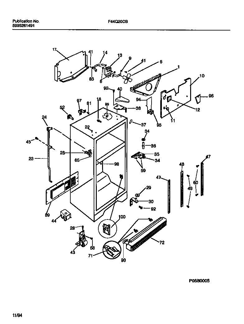 CABINET W/ FAN ASSEMBLY