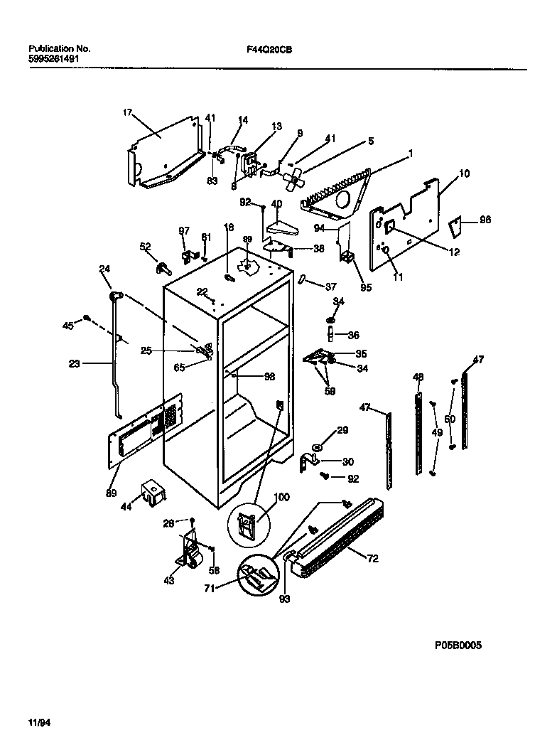 CABINET W/ FAN ASSEMBLY