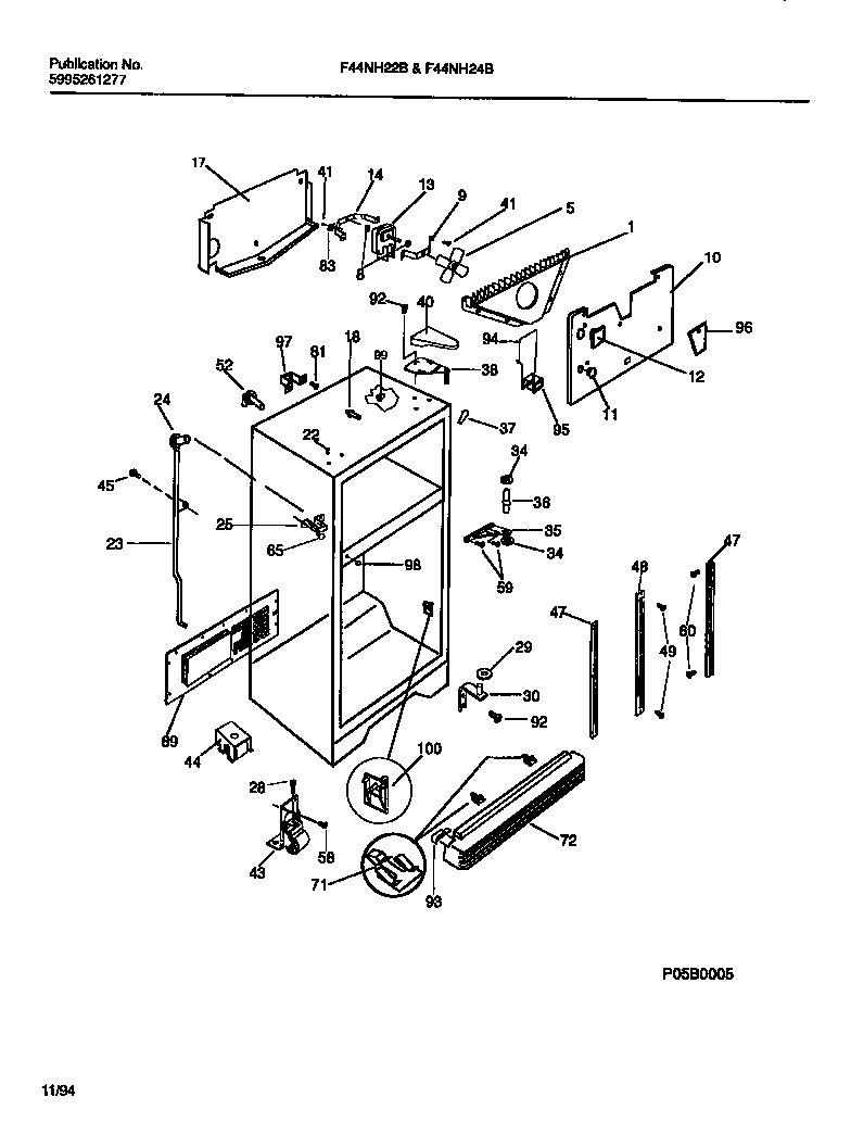 CABINET W/ FAN ASSEMBLY