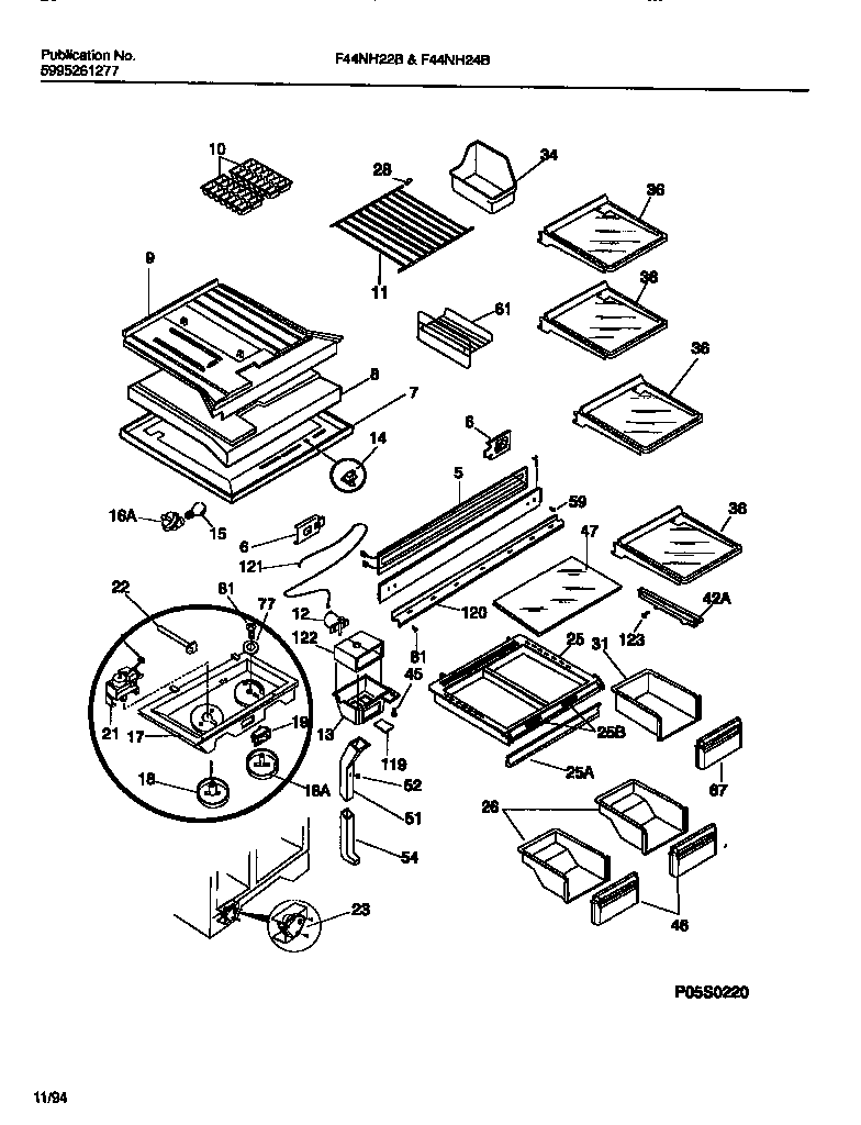Shelves, controls, divider, mullion