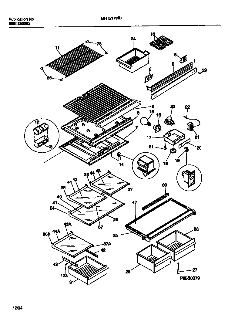 Shelves, controls, divider, mullion