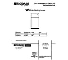 White-Westinghouse PRT193MCD6 cover page diagram