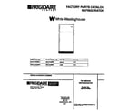 White-Westinghouse WRT21NRBW1 cover page diagram