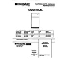 Universal/Multiflex (Frigidaire) MRT13CRBW2 cover page diagram
