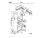Universal/Multiflex (Frigidaire) MRT18BRBW2 cabinet w/ fan assembly diagram