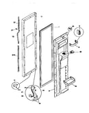 Freezer door trim and handle