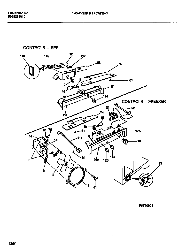 Refrigerator & freezer controls
