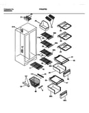 Shelves, water tank, 3-door mullion