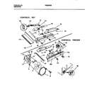 Frigidaire FRS22PRBW1 controls, damper, fan section diagram