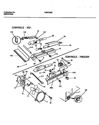 Controls, damper, fan section