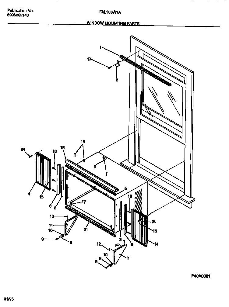 Window mounting parts