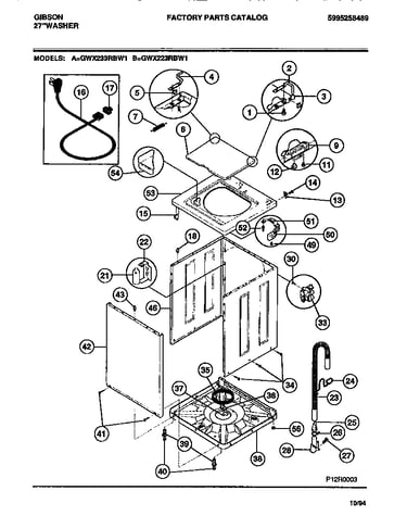Cabinet, top panel, base