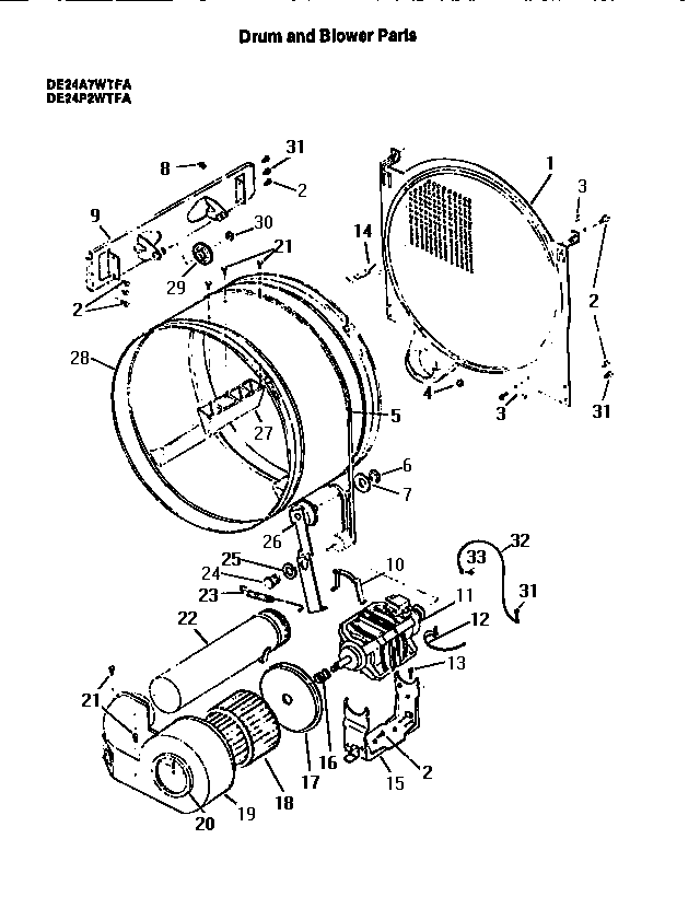 Drum & blower parts