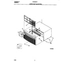 White-Westinghouse WAC086W7A1 cabinet front and wrapper diagram