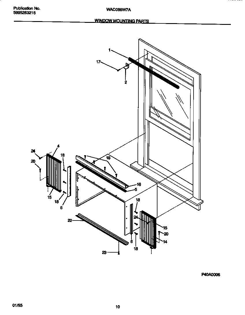 Window mounting parts