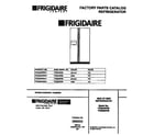 Frigidaire FRS26WRBD1 front cover diagram