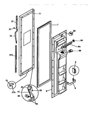 Freezer door