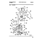 White-Westinghouse WWX233RBS1 tubs, hoses, motor diagram