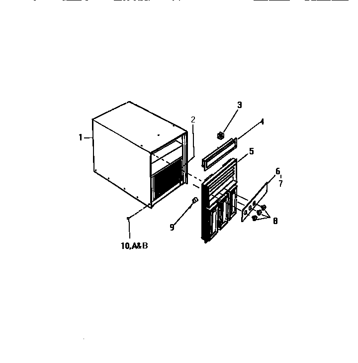 Cabinet, front, wrapper