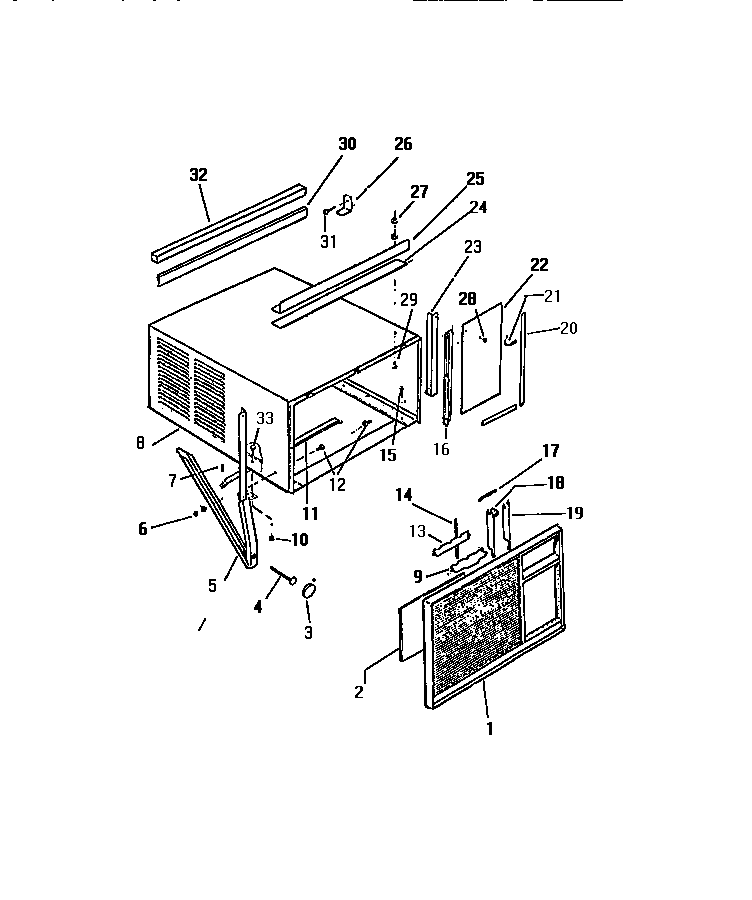 Cabinet, front, wrapper