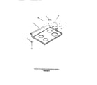 Frigidaire RA30CL0 cook top, surface units, drip pans diagram