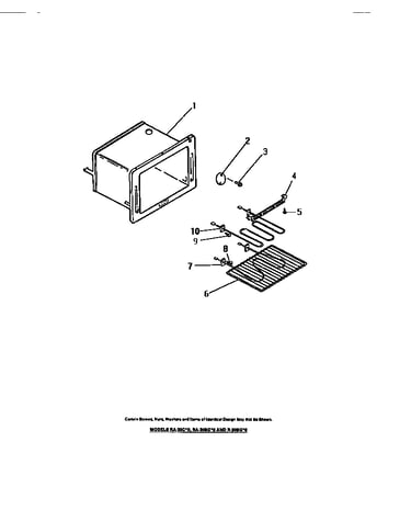 Oven liner, bake, broil elements