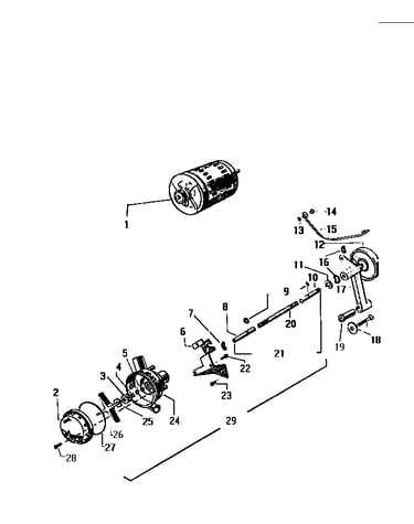 Motor, pump assembly