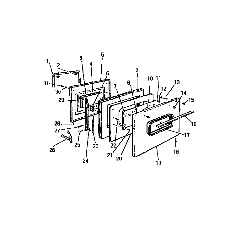 Top, control panel